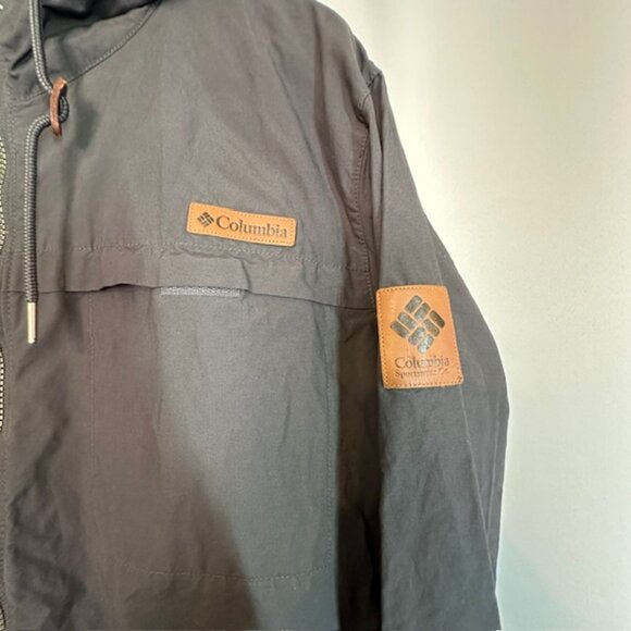 Columbia Men's Peak Wheeler Lodge Gray Windbreaker  Size Large NWOT - Picture 2 of 5